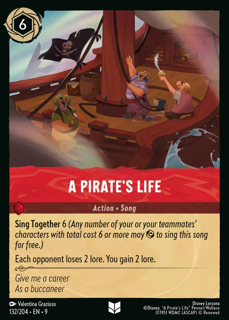 Disney Lorcana Fabled 132/204 A Pirate’s Life