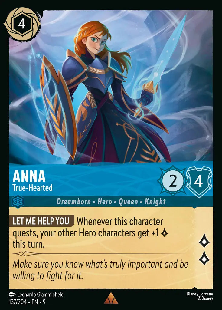 Disney Lorcana Fabled 137/204 Anna - True-Hearted