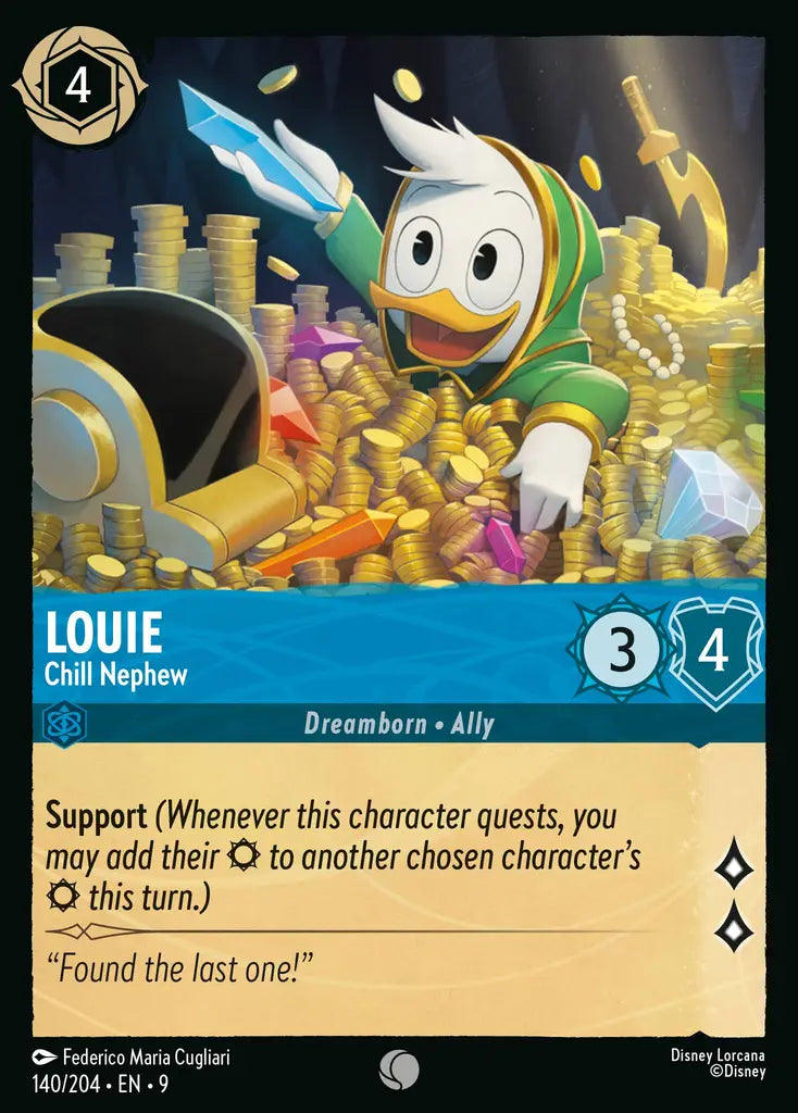 Disney Lorcana Fabled 140/204 Louie - Chill Nephew