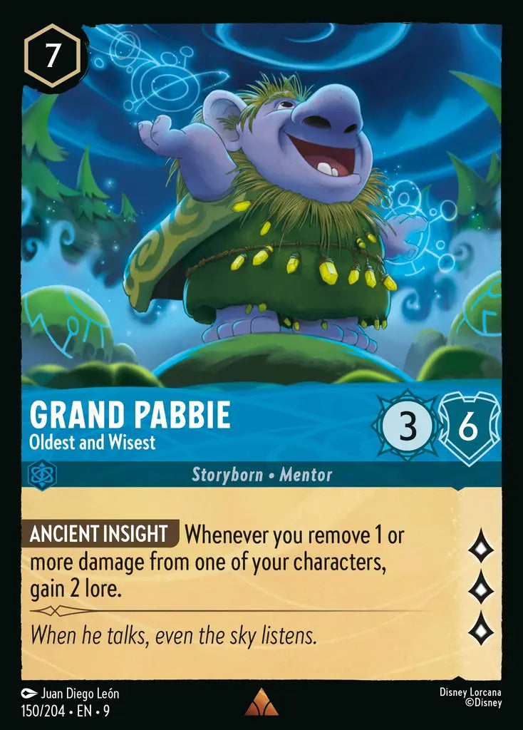 Disney Lorcana Fabled 150/204 Grand Pabbie - Oldest and Wisest