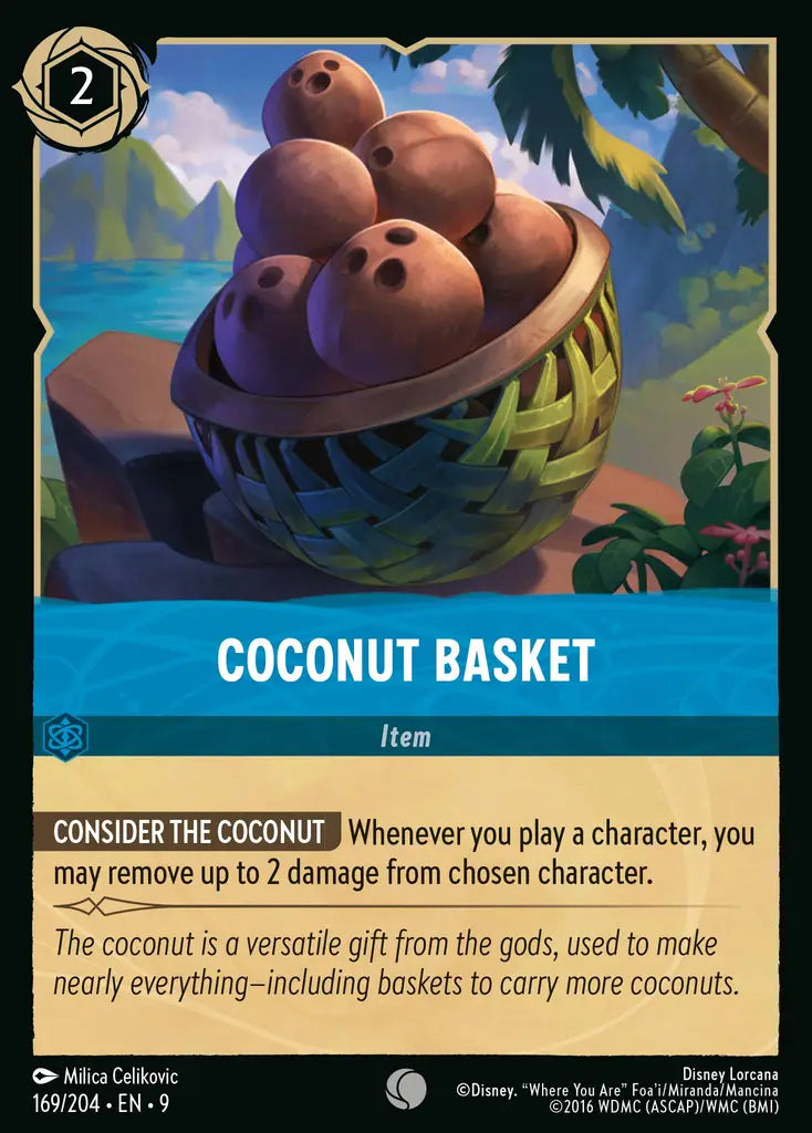 Disney Lorcana Fabled 169/204 Coconut Basket