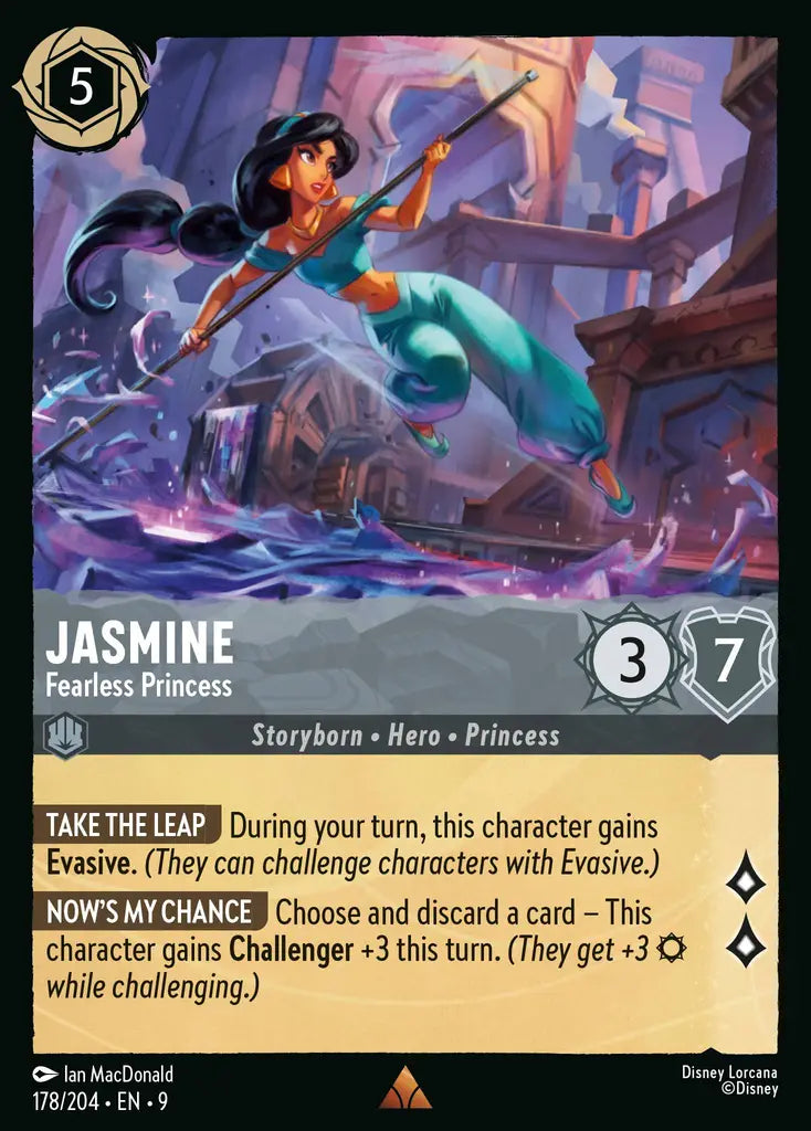 Disney Lorcana Fabled 178/204 Jasmine - Fearless Princess