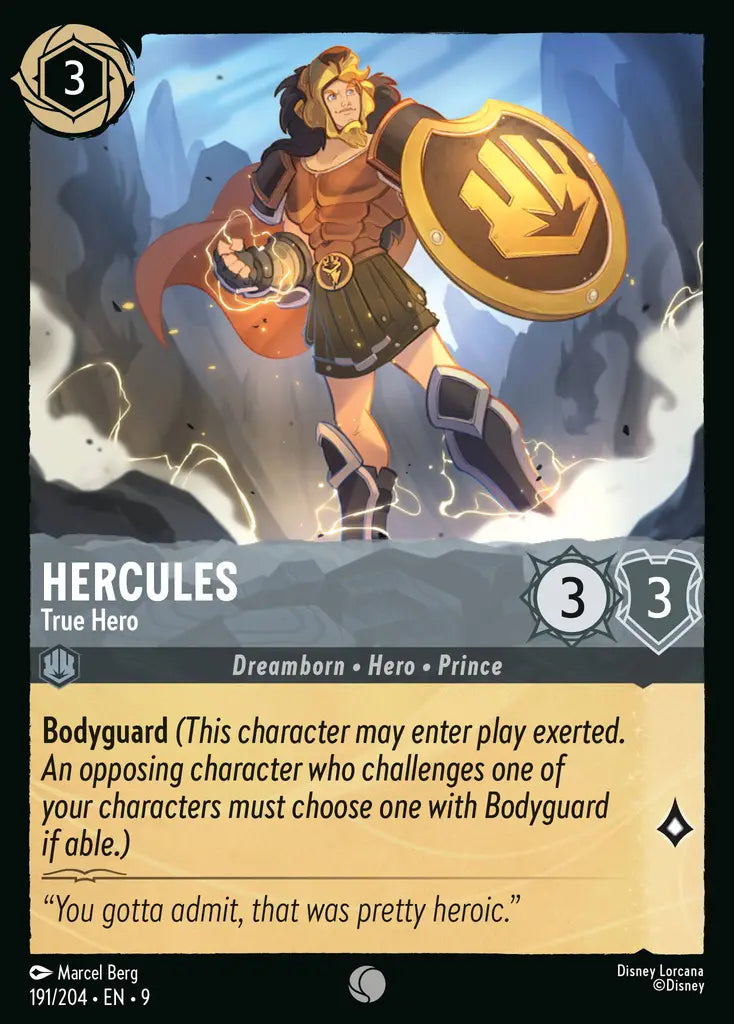 Disney Lorcana Fabled 191/204 Hercules - True Hero