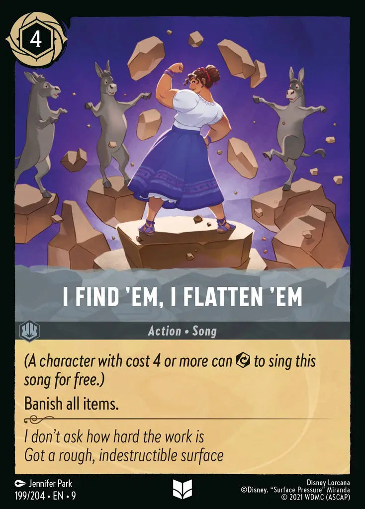 Disney Lorcana Fabled 199/204 I Find ’Em, I Flatten ’Em