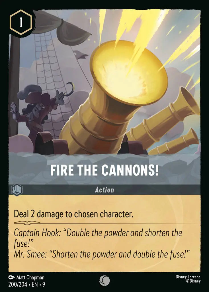 Disney Lorcana Fabled 200/204 Fire the Cannons!