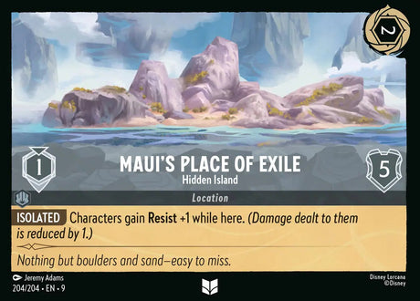 Disney Lorcana Fabled 204/204 Maui's Place of Exile - Hidden Island