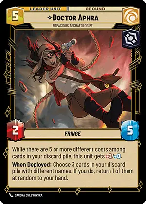 Star Wars: Unlimited Shadows of the Galaxy 015/262 Doctor Aphra Rapacious Archaeologist