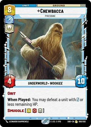 Star Wars: Unlimited Shadows of the Galaxy 050/262 Chewbacca Pykesbane