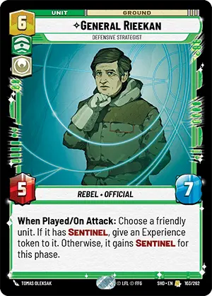 Star Wars: Unlimited Shadows of the Galaxy 103/262 General Rieekan Defensive Strategist