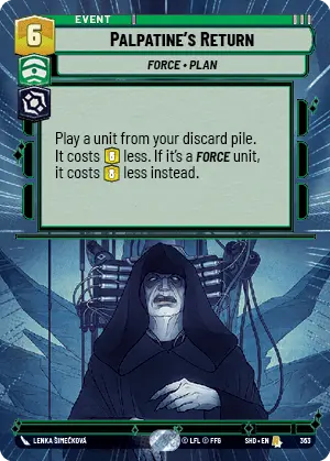 Star Wars: Unlimited Shadows of the Galaxy 094/262 Palpatine’s Return Hyperspace