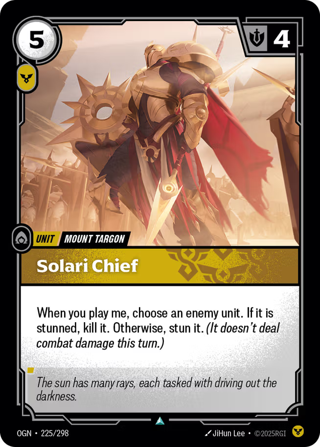 Riftbound: League of Legends TCG Origins 225/289 Solari Chief