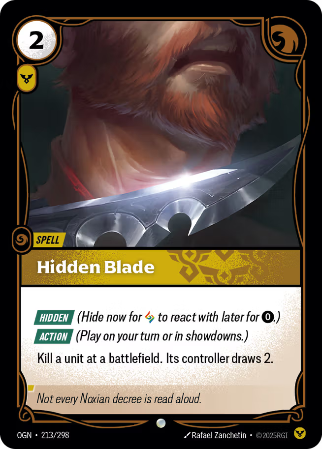 Riftbound: League of Legends TCG Origins 213/289 Hidden Blade Foil