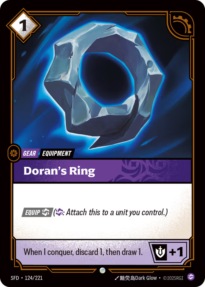 Riftbound: League of Legends TCG Spiritforged 124/221 Doran's Ring Foil