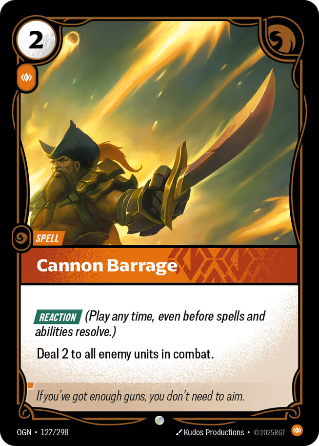 Riftbound: League of Legends TCG Origins 127/289 Cannon Barrage