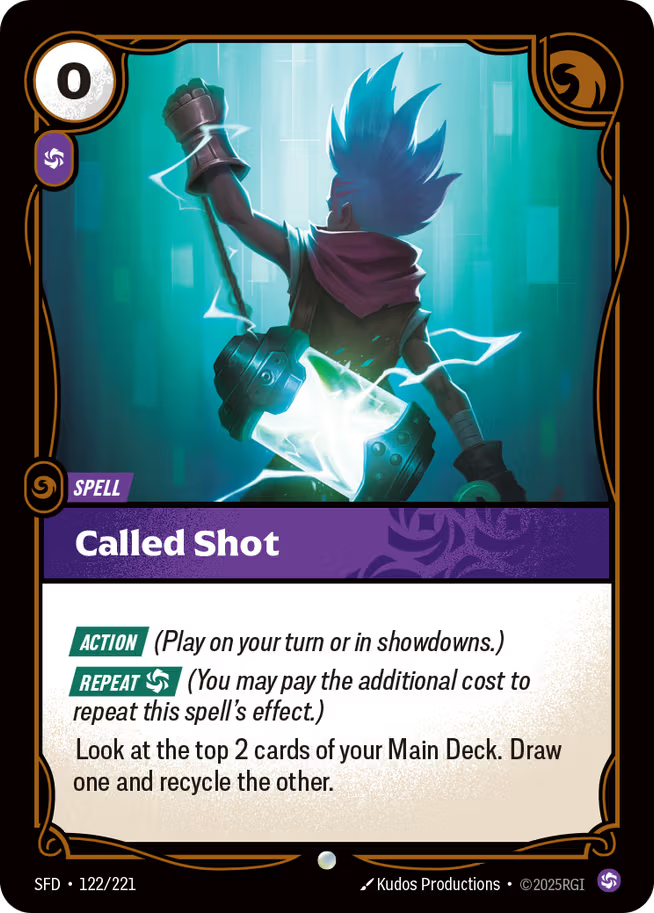 Riftbound: League of Legends TCG Spiritforged 122/221 Called Shot