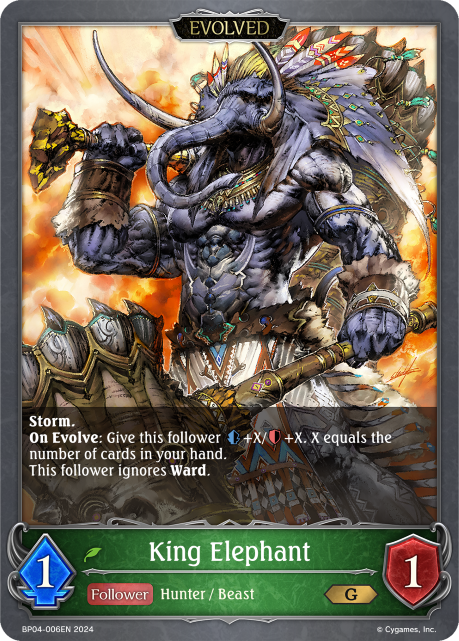 Cosmic Mythos BP04-006 King Elephant Foil