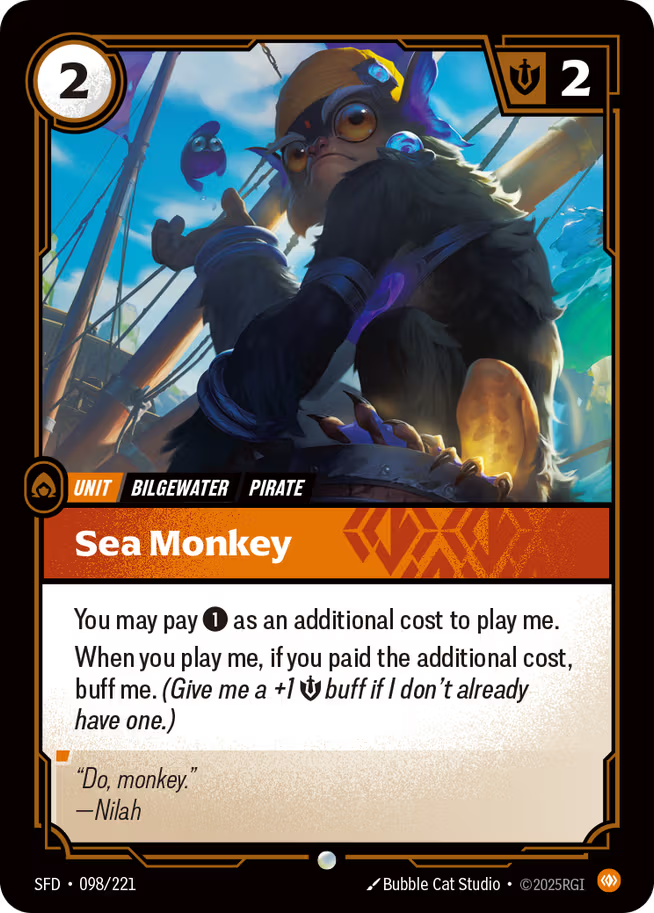 Riftbound: League of Legends TCG Spiritforged 098/221 Sea Monkey Foil
