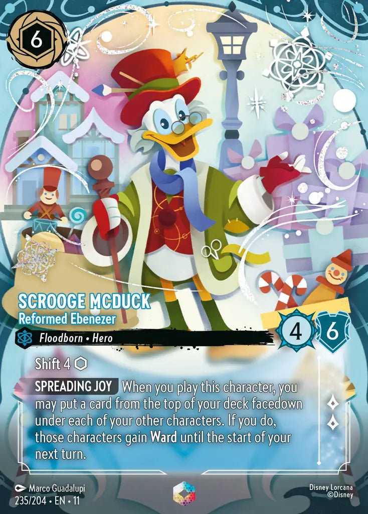 Disney Lorcana Winterspell 235/204 Scrooge McDuck - Reformed Ebenezer Enchanted