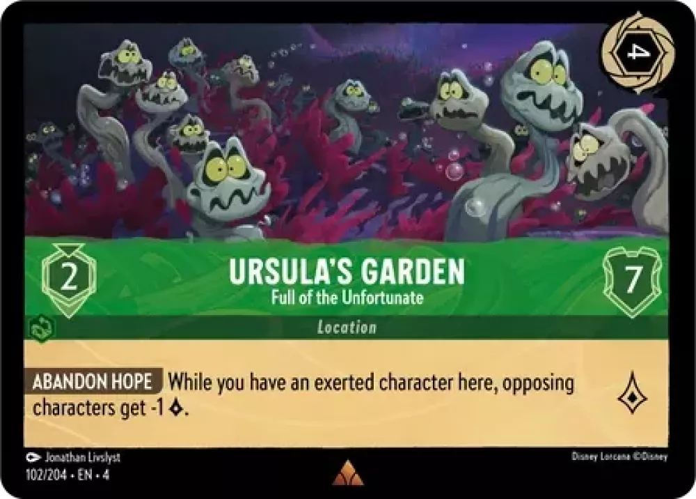 Disney Lorcana Ursula's Return 102/204 Ursula's Garden - Full of the Unfortunate