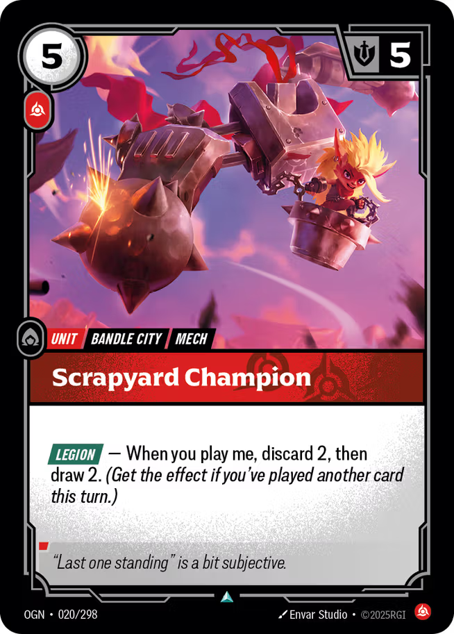 Riftbound: League of Legends TCG Origins 020/289 Scrapyard Champion Foil