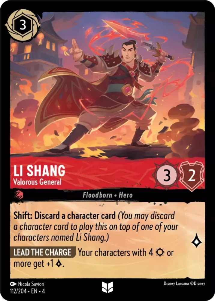 Disney Lorcana Ursula's Return 112/204 Li Shang - Valorous General