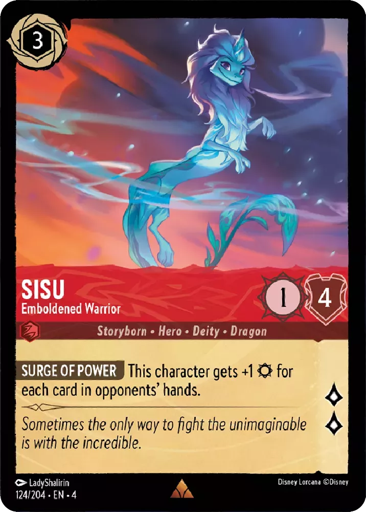 Disney Lorcana Ursula's Return 124/204 Sisu - Emboldened Warrior Foil