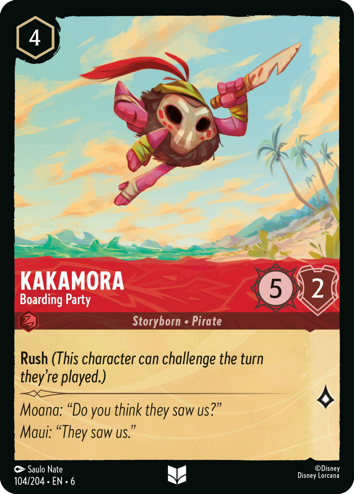 Disney Lorcana Azurite Sea 104/204 Kakamora - Boarding Party