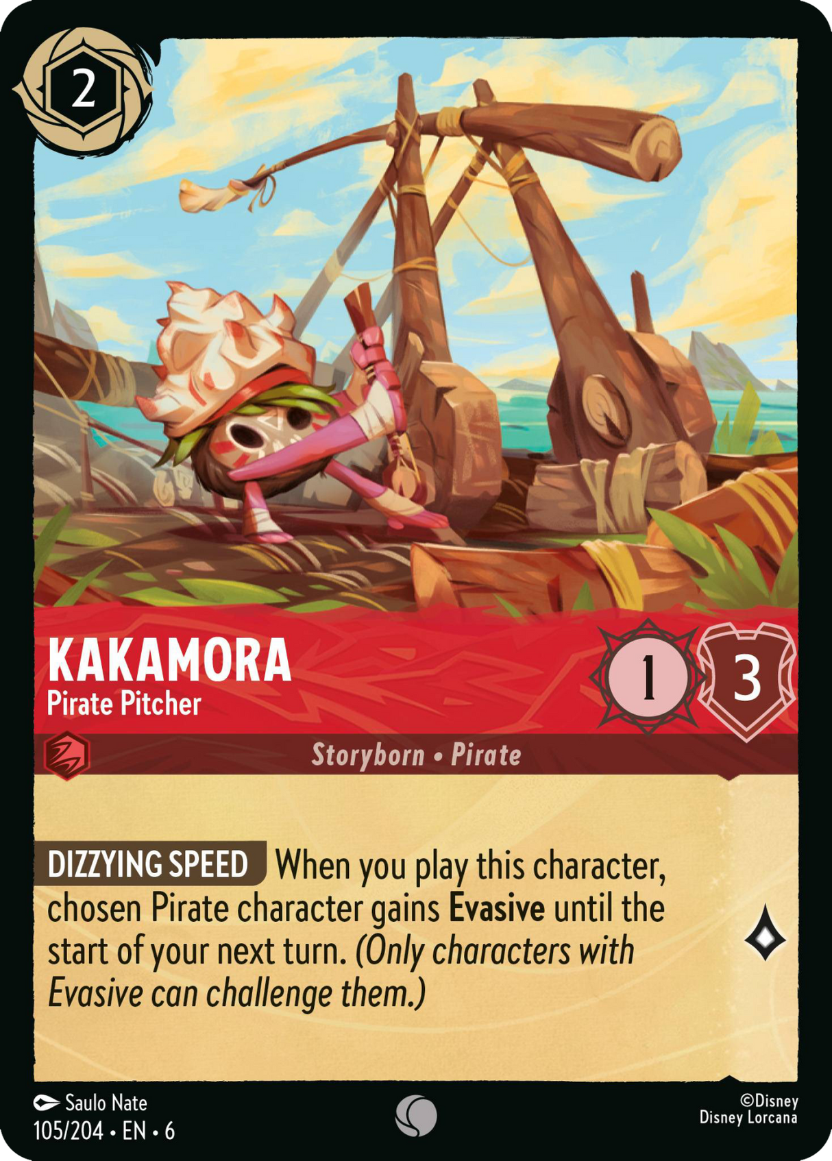 Disney Lorcana Azurite Sea 105/204 Kakamora - Pirate Pitcher