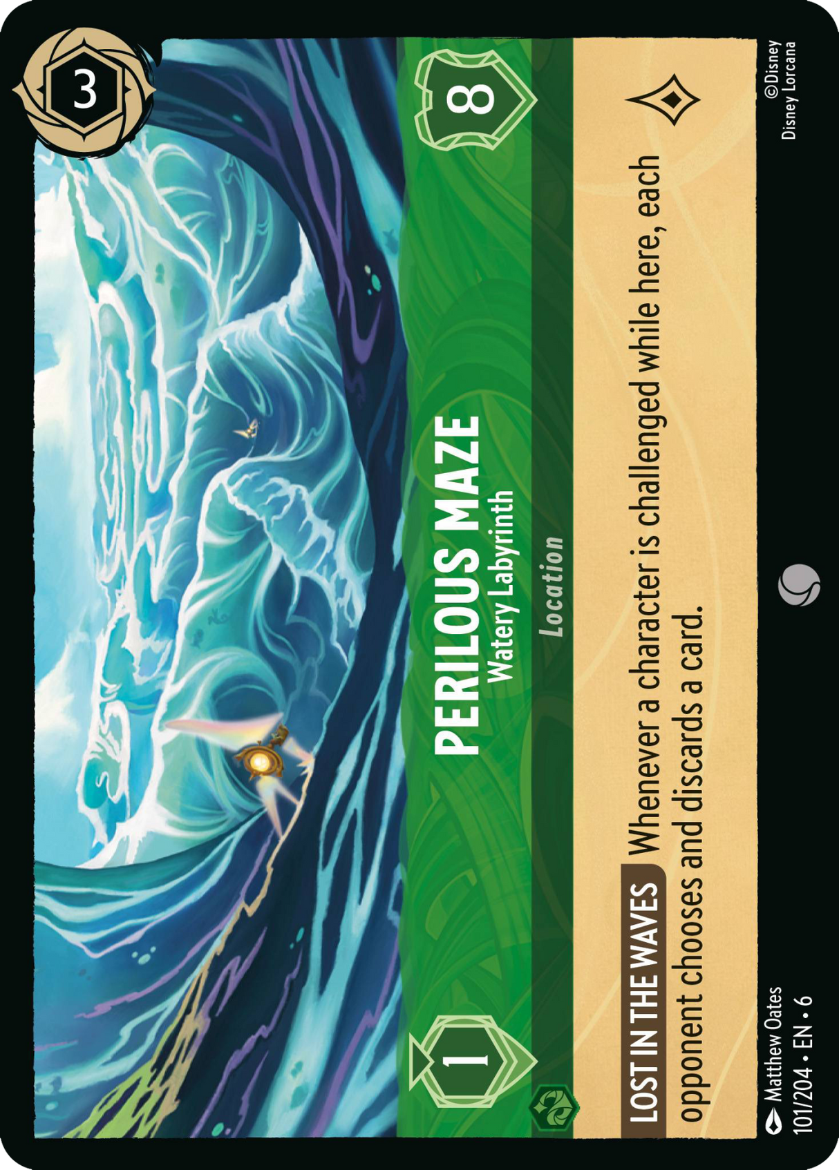 Disney Lorcana Azurite Sea 101/204 Perilous Maze