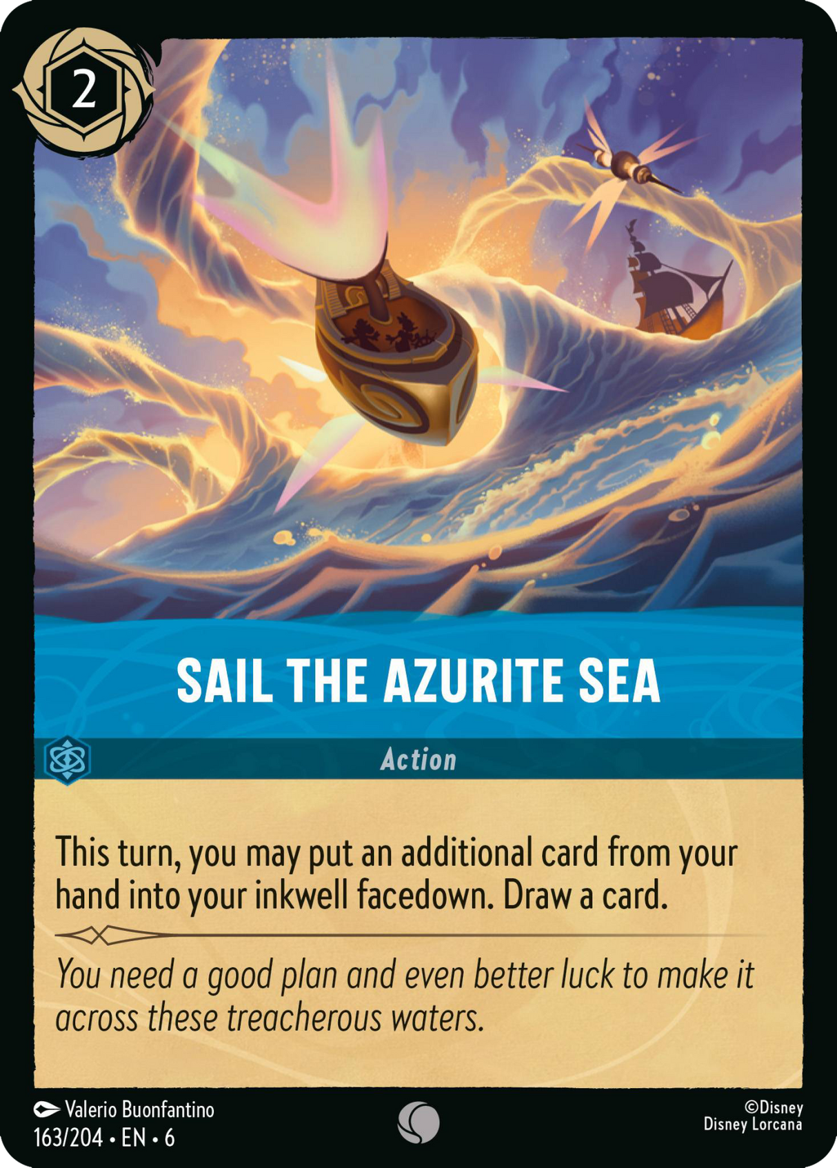 Disney Lorcana Azurite Sea 163/204 Sail The Azurite Sea Foil