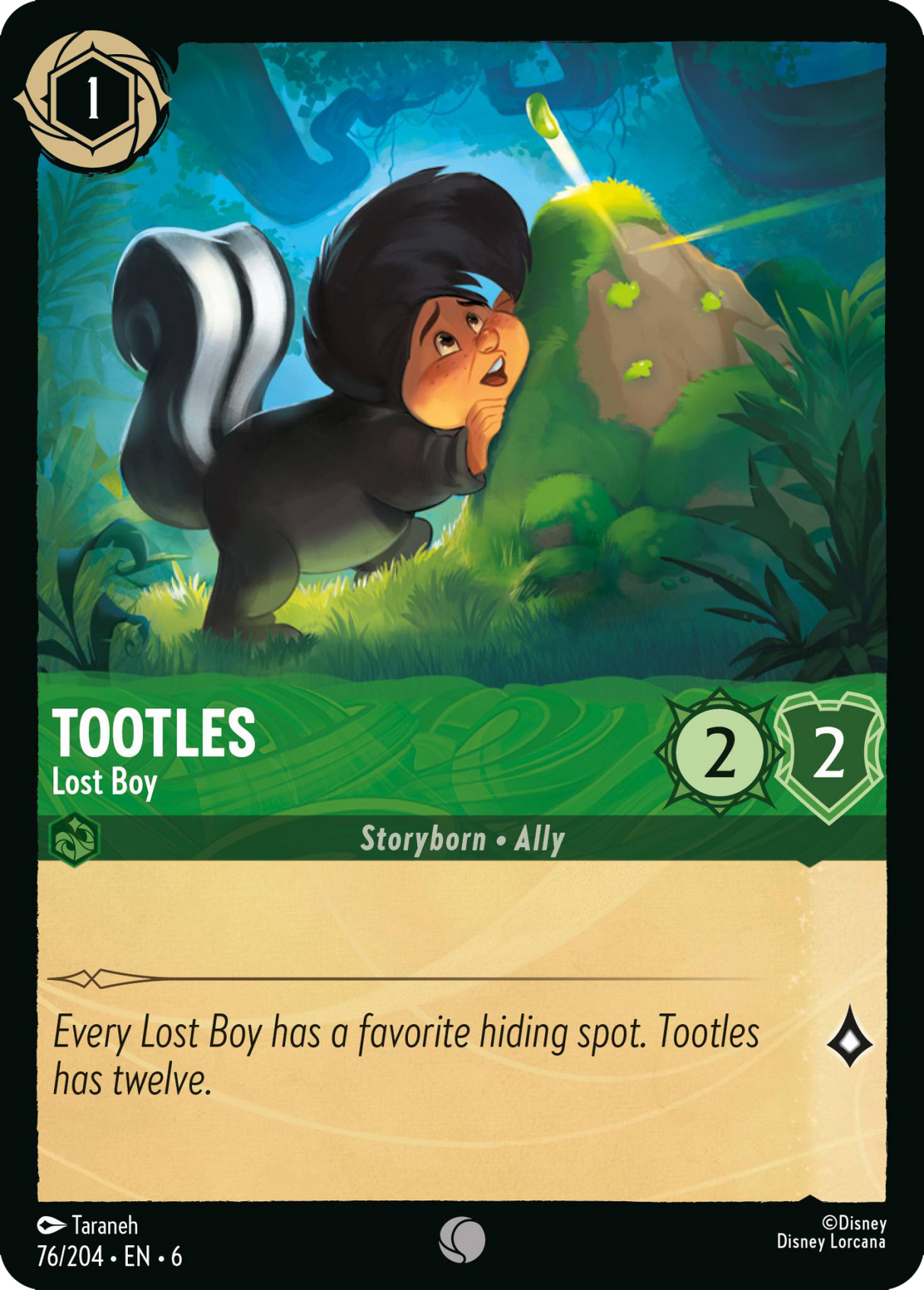 Disney Lorcana Azurite Sea 076/204 Tootles - Lost Boy Foil
