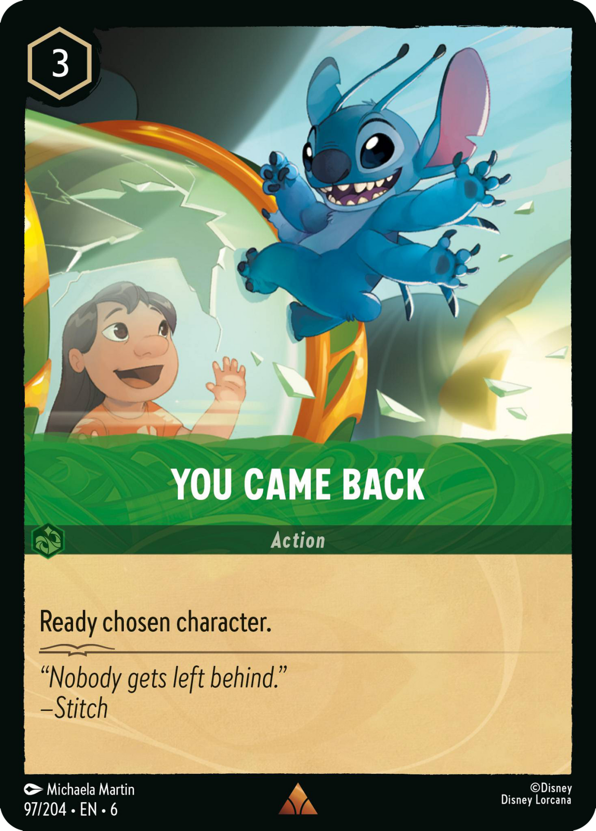 Disney Lorcana Azurite Sea 097/204 You Came Back