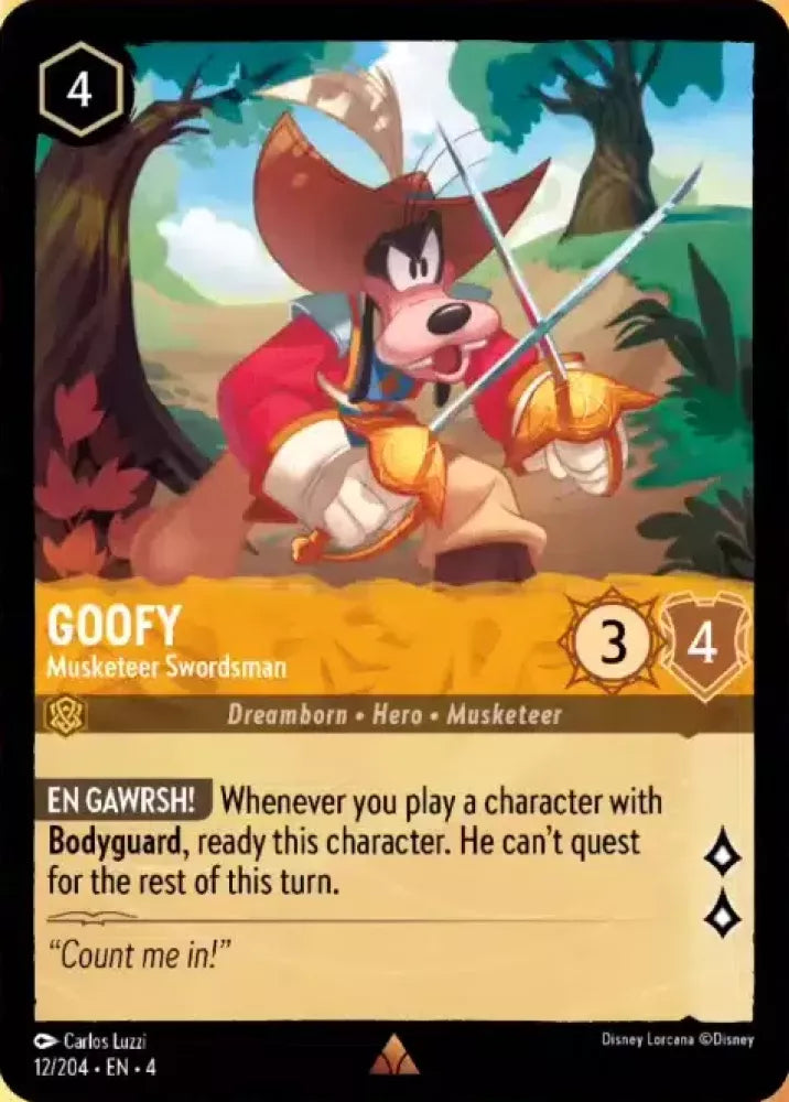 Disney Lorcana Ursula's Return 012/204 Goofy - Musketeer Swordsman Foil