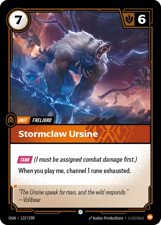 Riftbound: League of Legends TCG Origins 137/289 Stormclaw Ursine