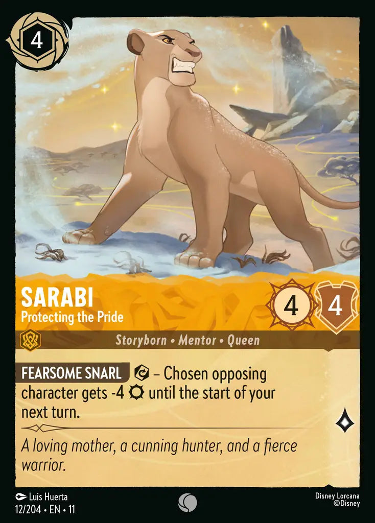 Disney Lorcana Winterspell 012/204 Sarabi - Protecting the Pride Foil