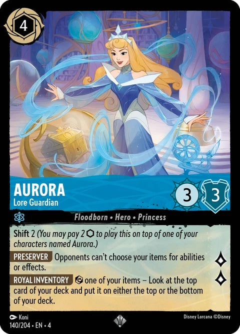 Disney Lorcana Ursula's Return 140/204 Aurora - Lore Guardian Foil
