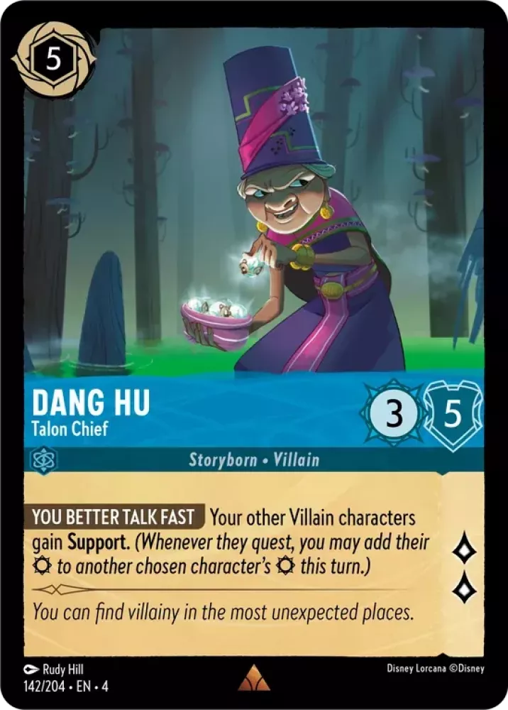 Disney Lorcana Ursula's Return 142/204 Dang Hu - Talon Chief