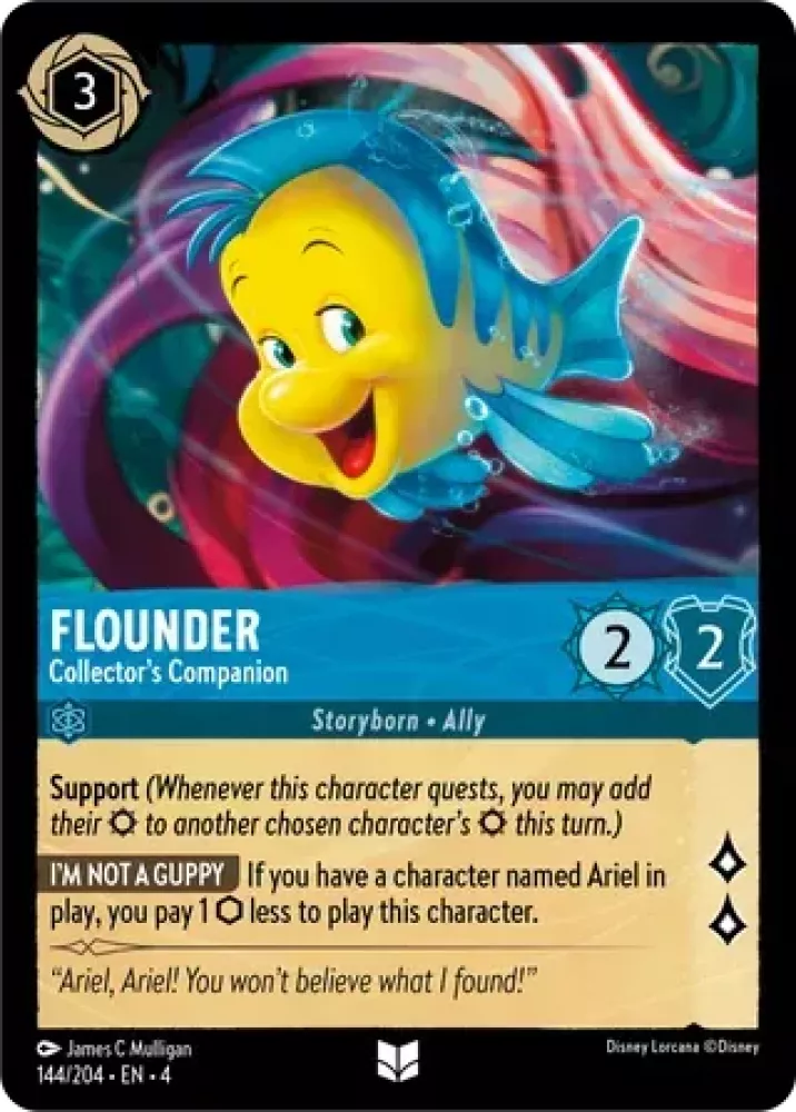 Disney Lorcana Ursula's Return 144/204 Flounder - Collector's Companion