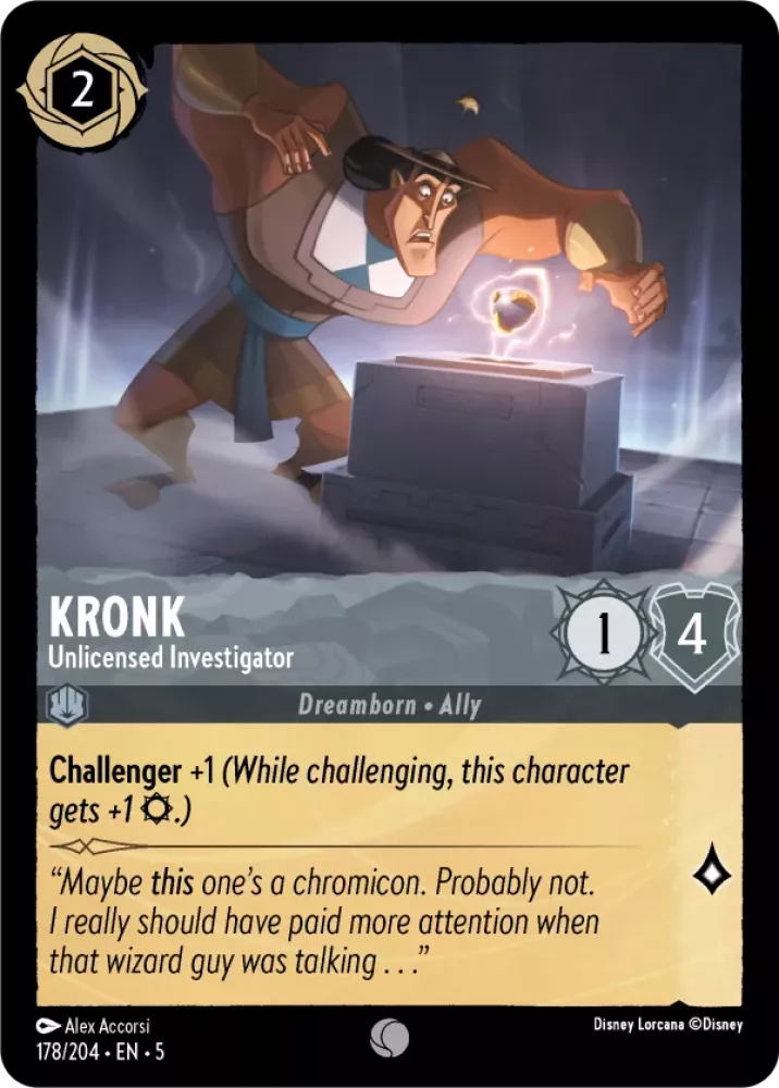 Disney Lorcana Shimmering Skies 178/204 Kronk - Unlicensed Investigator