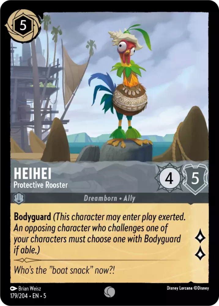Disney Lorcana Shimmering Skies 179/204 HeiHei - Protective Rooster