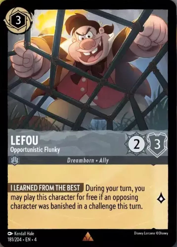 Disney Lorcana Ursula's Return 181/204 Lefou - Opportunistic Flunky Foil