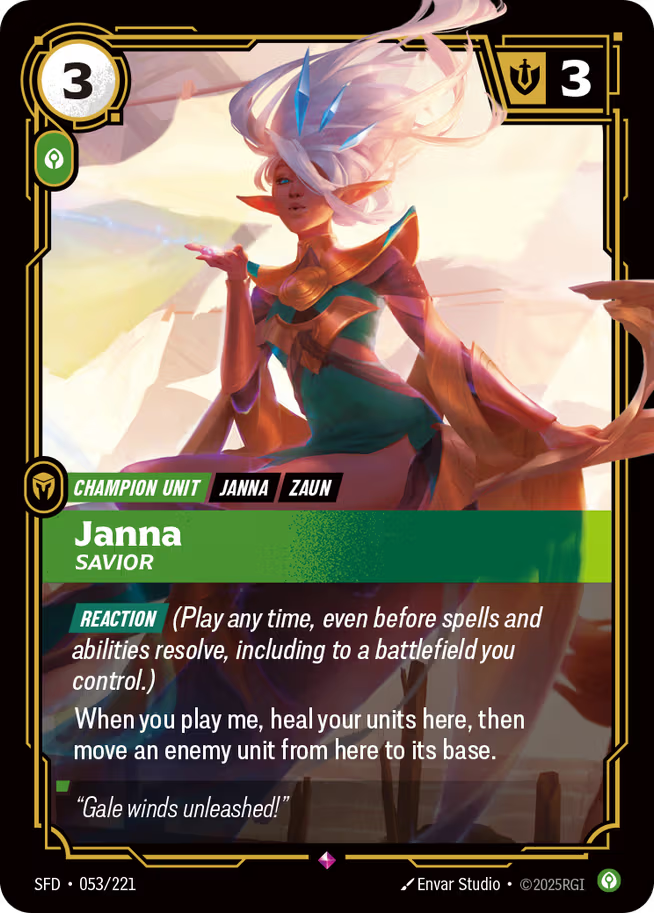 Riftbound: League of Legends TCG Spiritforged 053/221 Janna, Savior