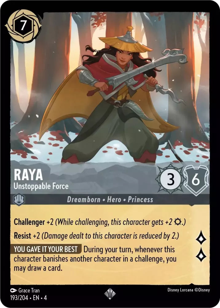 Disney Lorcana Ursula's Return 193/204 Raya - Unstoppable Force
