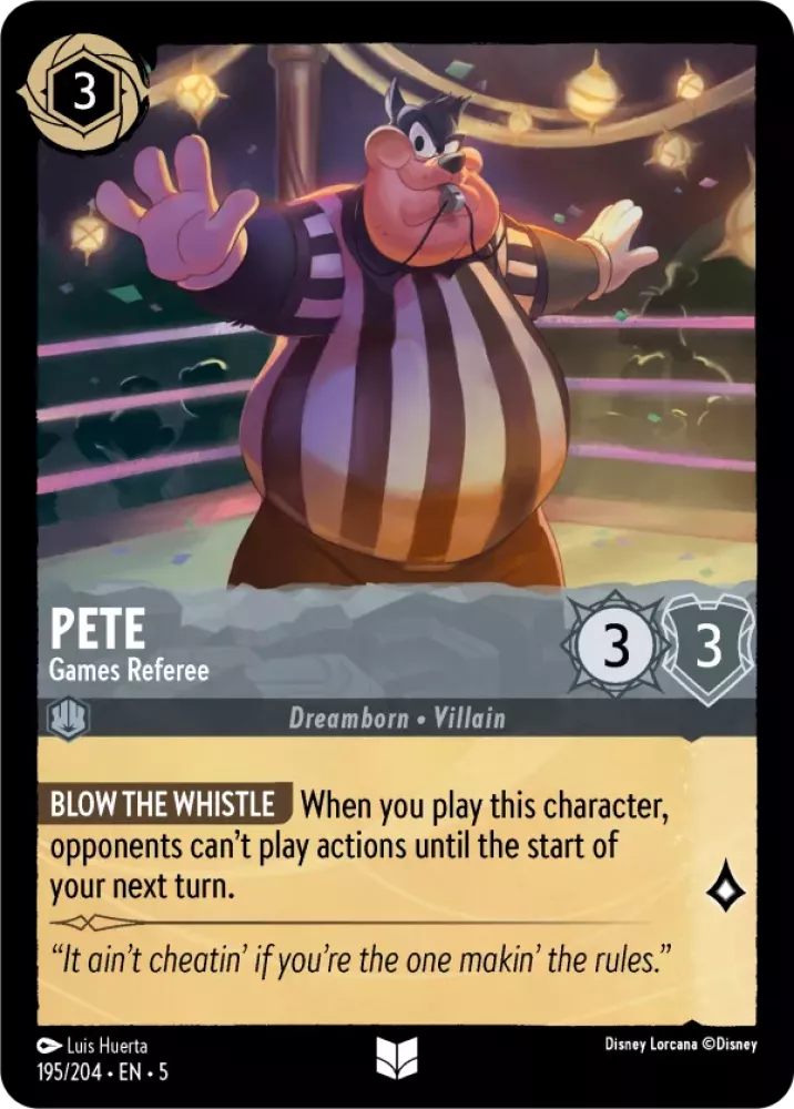 Disney Lorcana Shimmering Skies 195/204 Pete - Games Referee