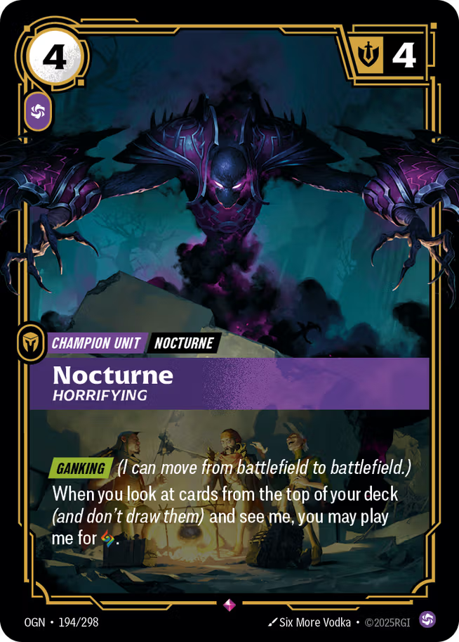 Riftbound: League of Legends TCG Origins 194/289 Nocturne, Horrifying