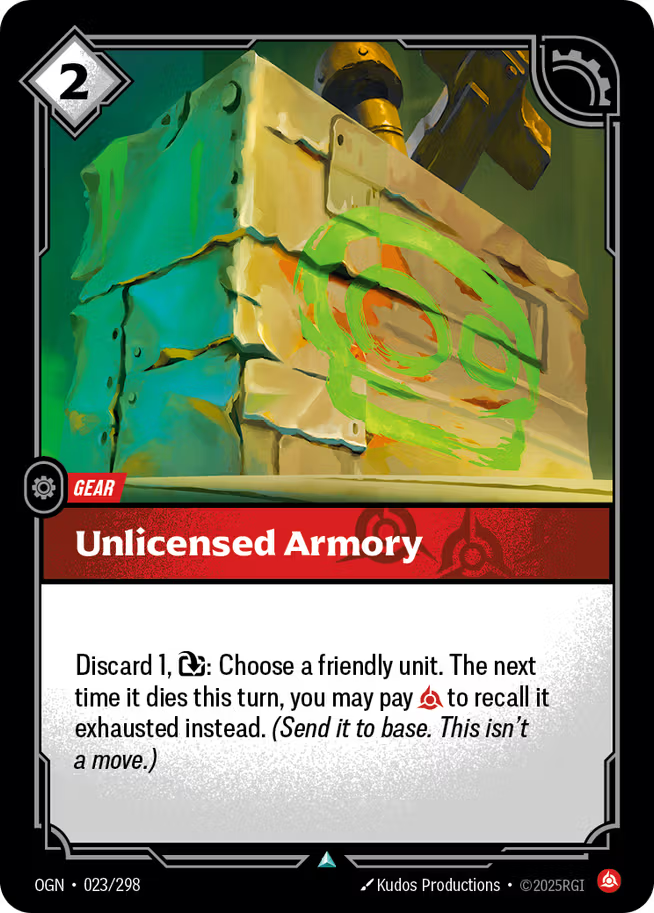 Riftbound: League of Legends TCG Origins 023/289 Unlicensed Armory Foil