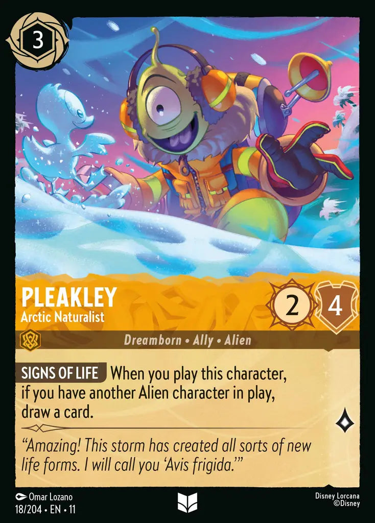 Disney Lorcana Winterspell 018/204 Pleakley - Arctic Naturalist