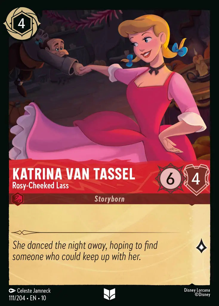 Disney Lorcana Whispers in the Well 111/204 Katrina Van Tassel - Rosy-Cheeked Lass