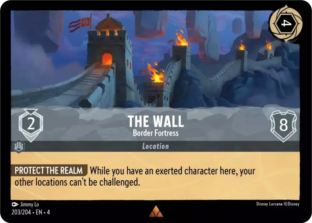 Disney Lorcana Ursula's Return 203/204 The Wall - Border Fortress