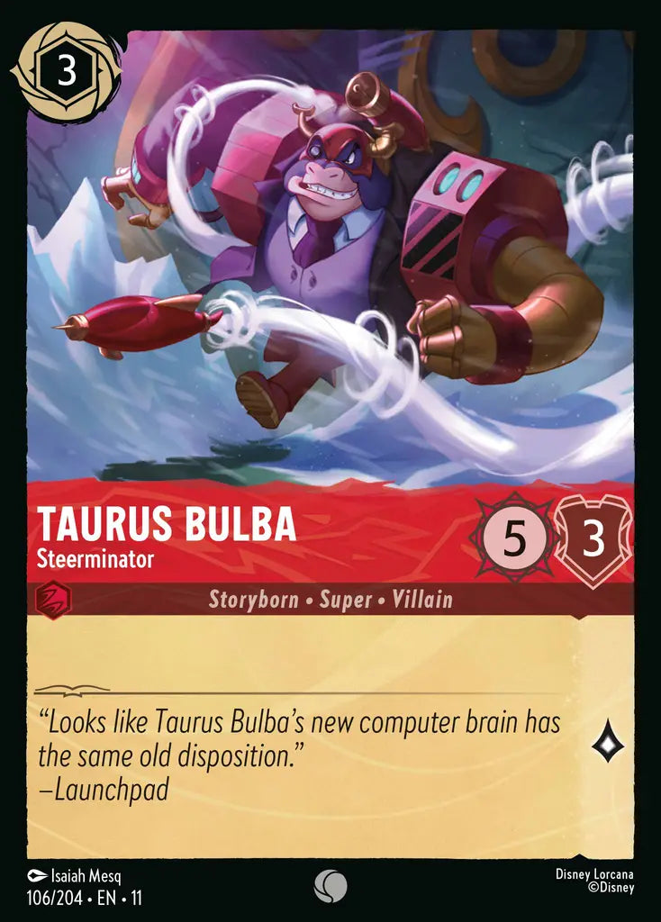 Disney Lorcana Winterspell 106/204 Taurus Bulba - Steerminator